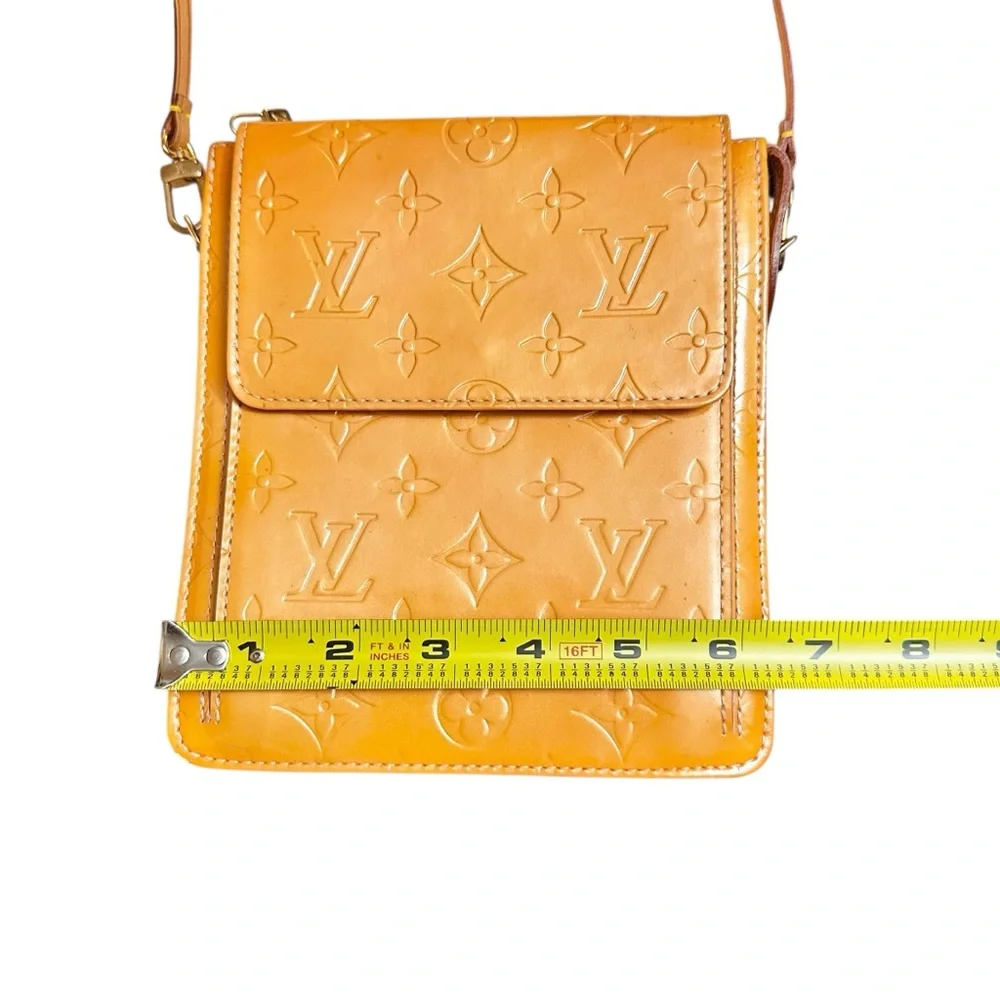 Louis Vuitton Golden Yellow Vernis Monogram & Vachetta Leather Mini Bag - Picture 14 of 16